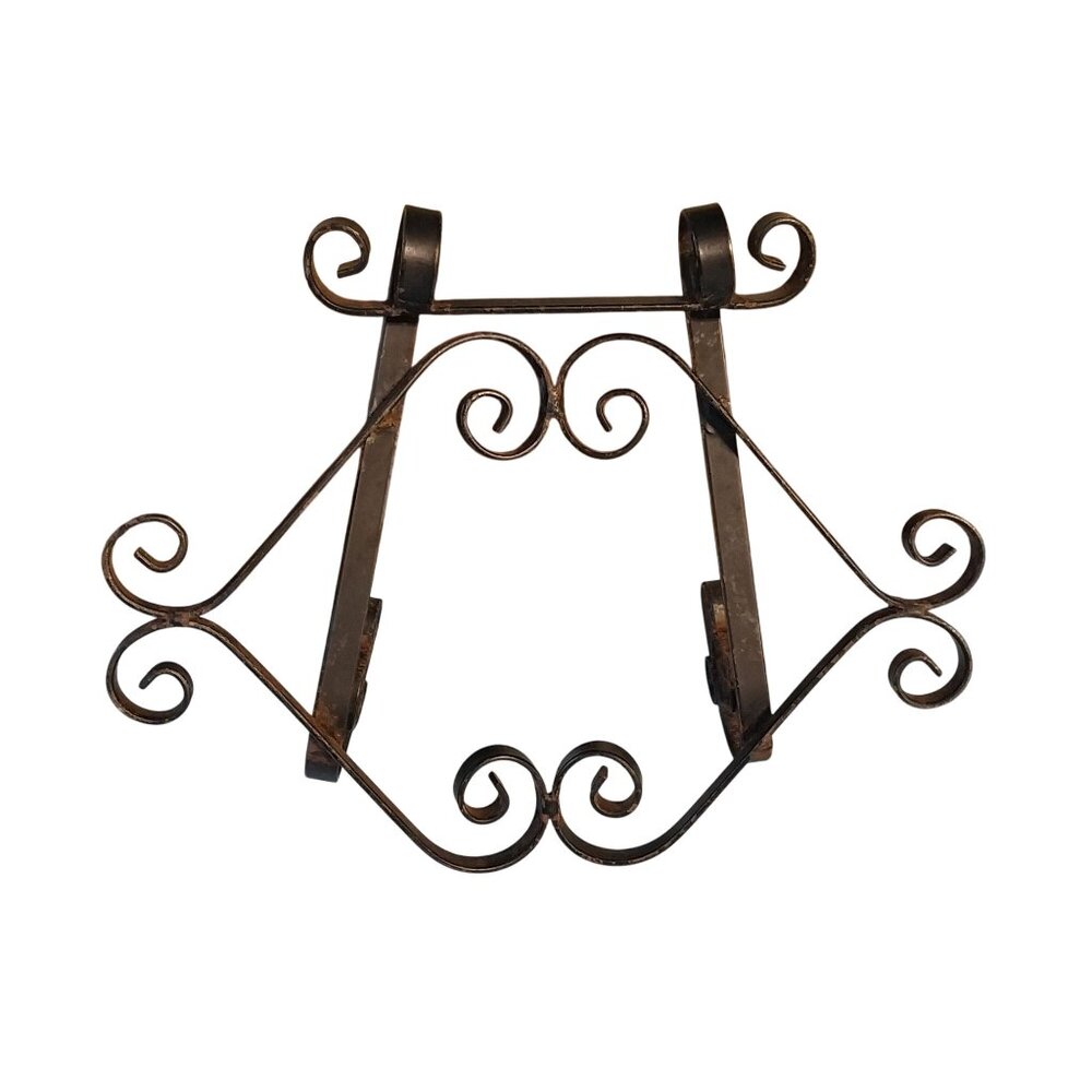 Elegant Black and Brown Wrought Iron Easel - Picture 2 of 8
